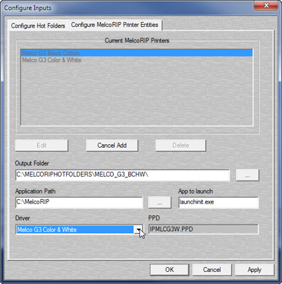 Printer Driver File Type Example Managing Inputs